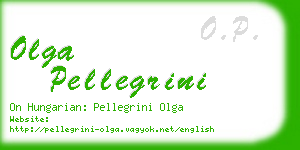 olga pellegrini business card